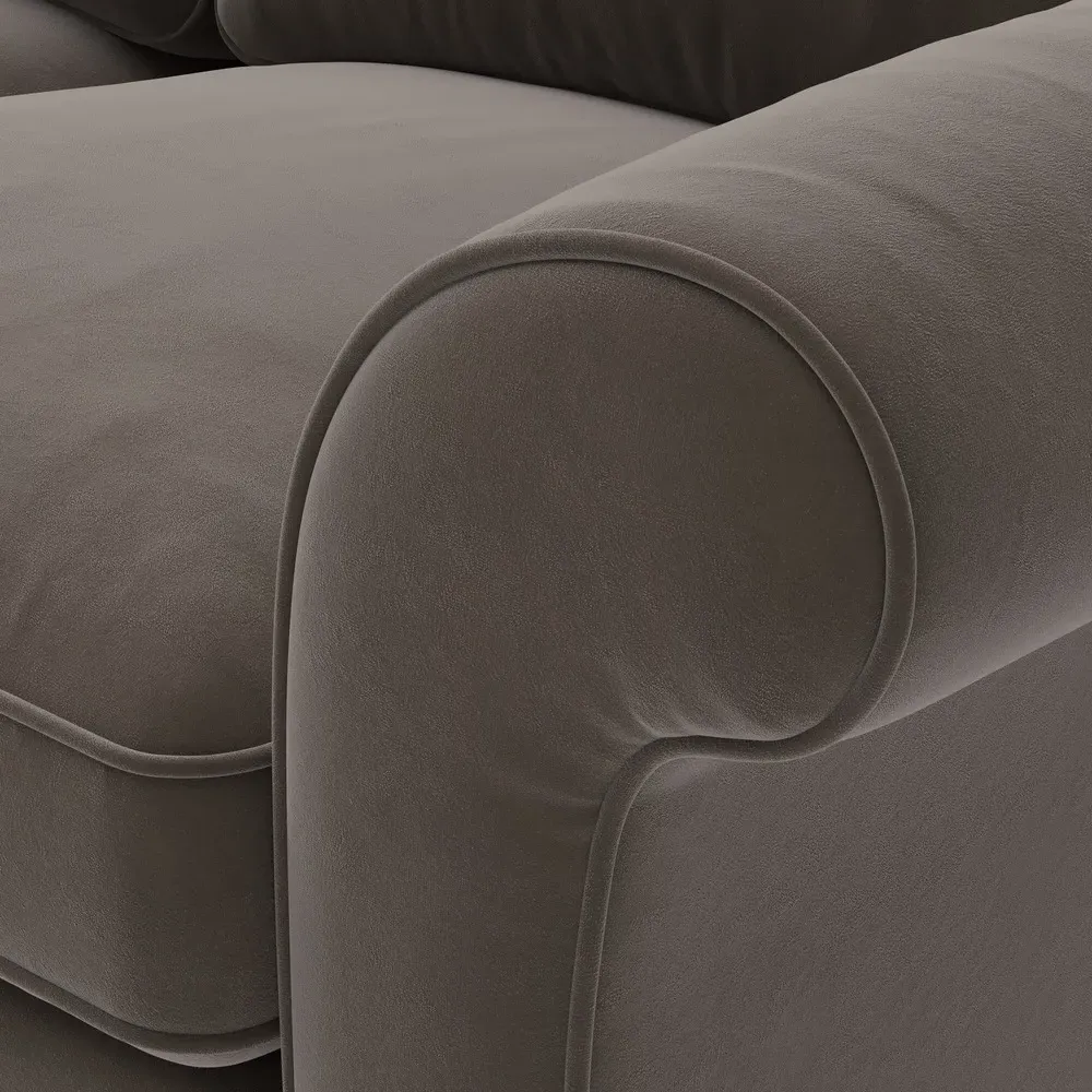 Corner Sofa - Bark, Velvet