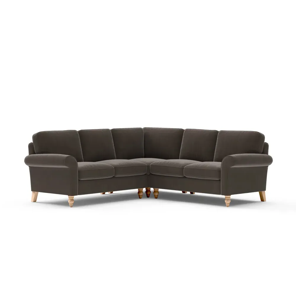 Corner Sofa - Bark, Velvet