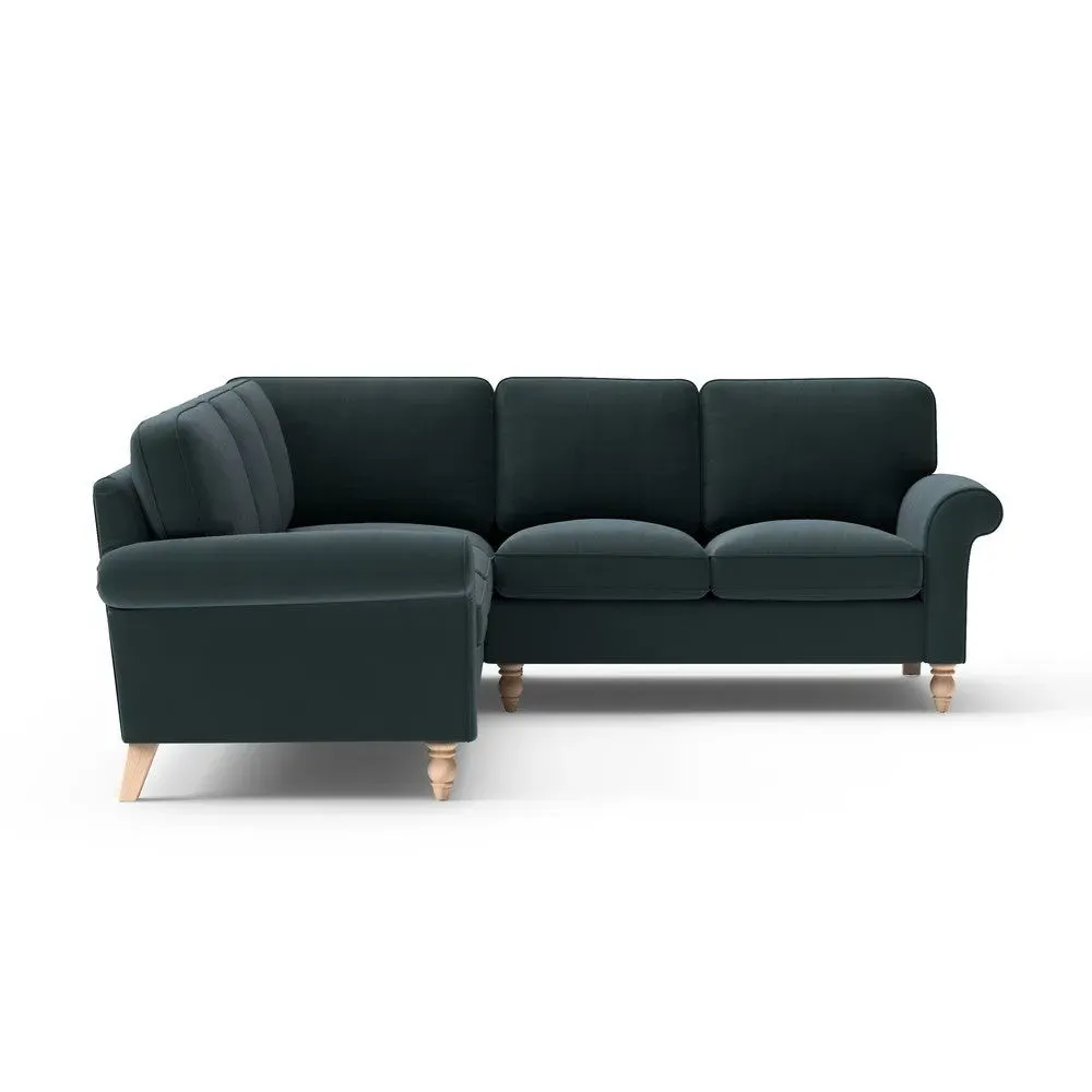 Corner Sofa - Blue, Velvet image