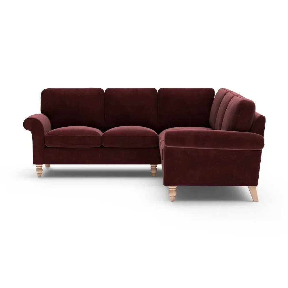Corner Sofa - Dark Rosehip, Velvet