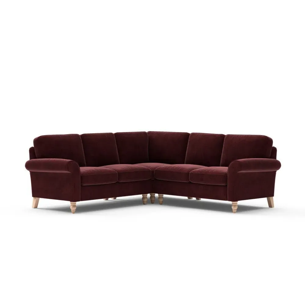 Corner Sofa - Dark Rosehip, Velvet