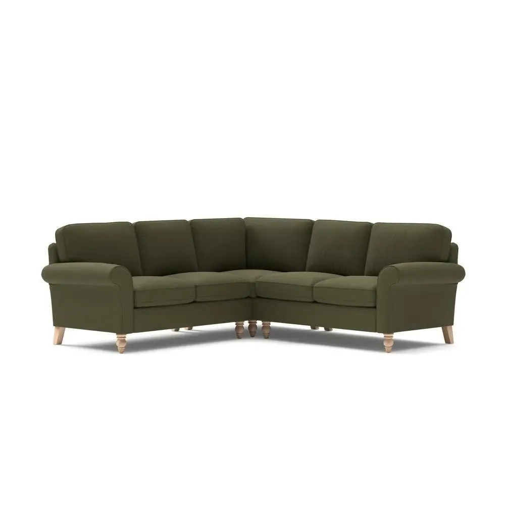 Corner Sofa - Forest Green, Linen