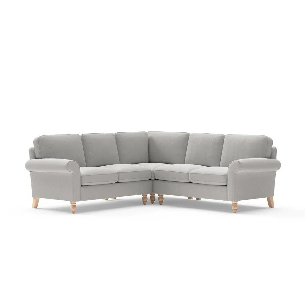 Corner Sofa - Light Grey, Cotton