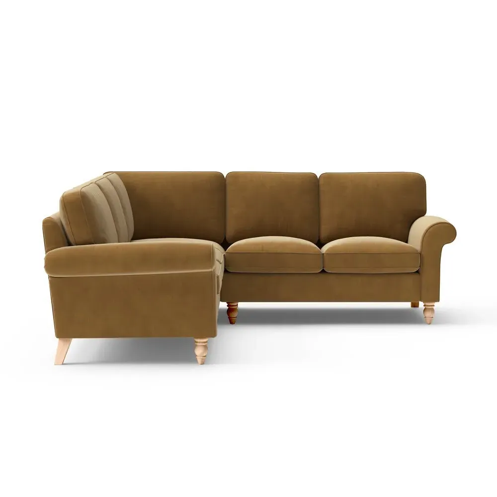 Corner Sofa - Mustard, Velvet