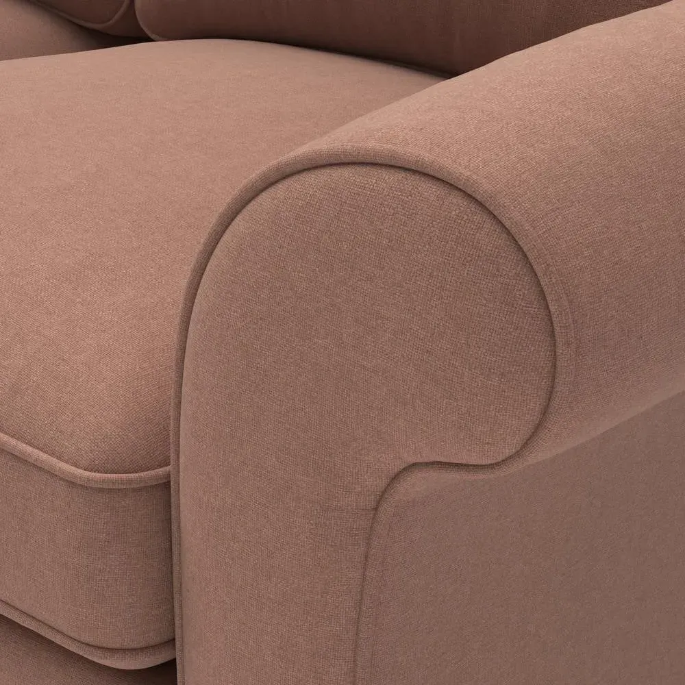 Hurley 2-Seater Sofa - Dusky Blush, House Linen Mix