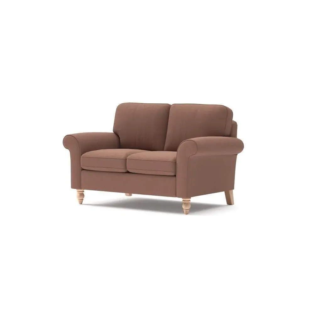 Hurley 2-Seater Sofa - Dusky Blush, House Linen Mix