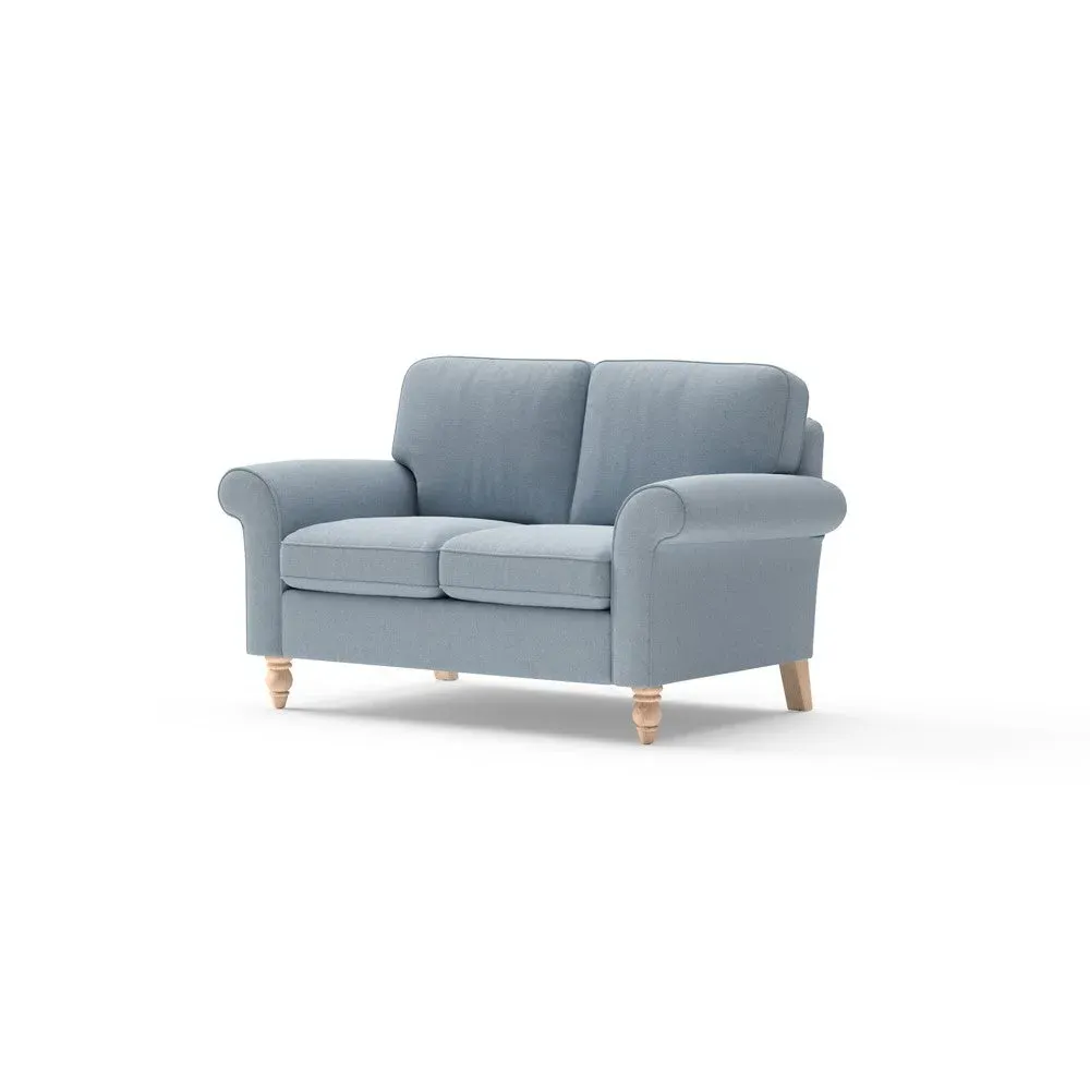 Hurley 2-Seater Sofa - Light Grey, Chunky Cotton