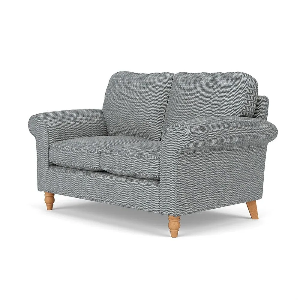 Hurley 2-Seater Sofa - Navy, Herringbone Weave