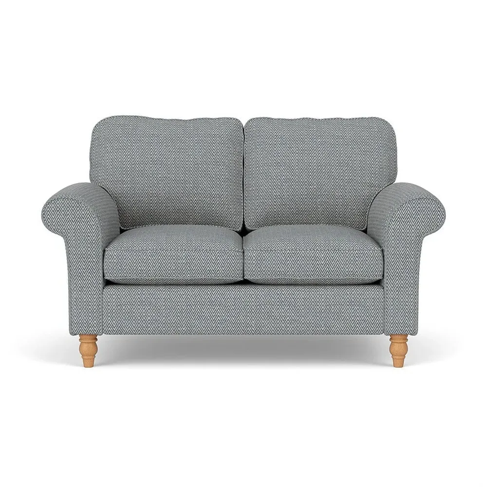 Hurley 2-Seater Sofa - Navy, Herringbone Weave image