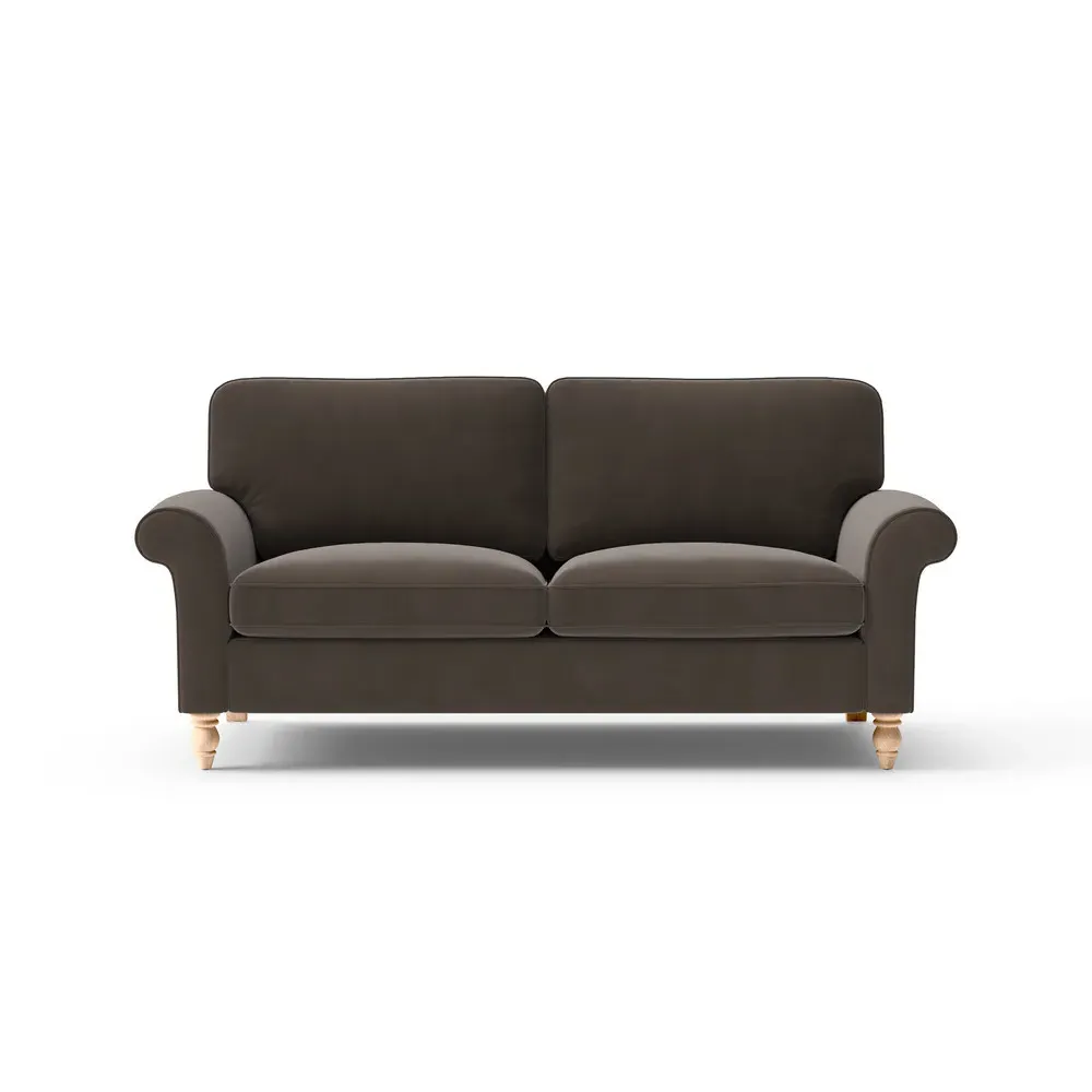 Hurley 3-Seater Sofa - Bark, Matt Velvet image