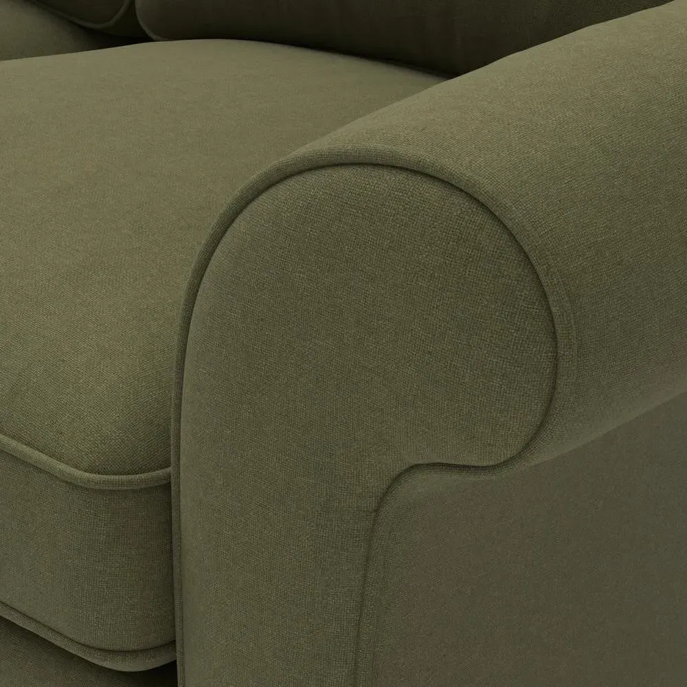 Hurley 3-Seater Sofa - Forest Green, House Linen Mix