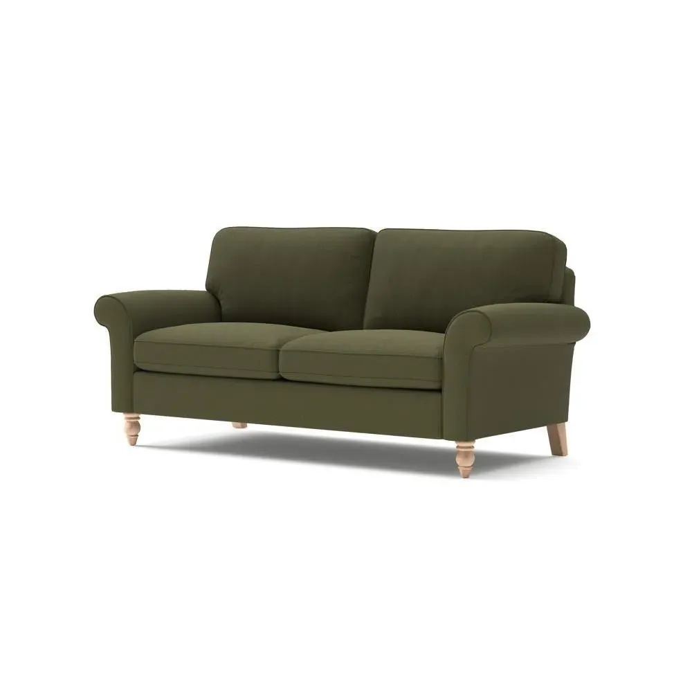 Hurley 3-Seater Sofa - Forest Green, House Linen Mix