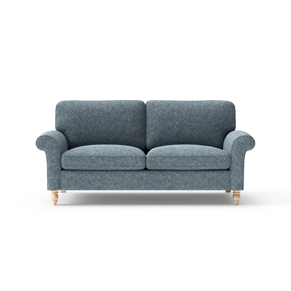 Hurley 3-Seater Sofa - Mid Blue, Aquaclean Oxford image
