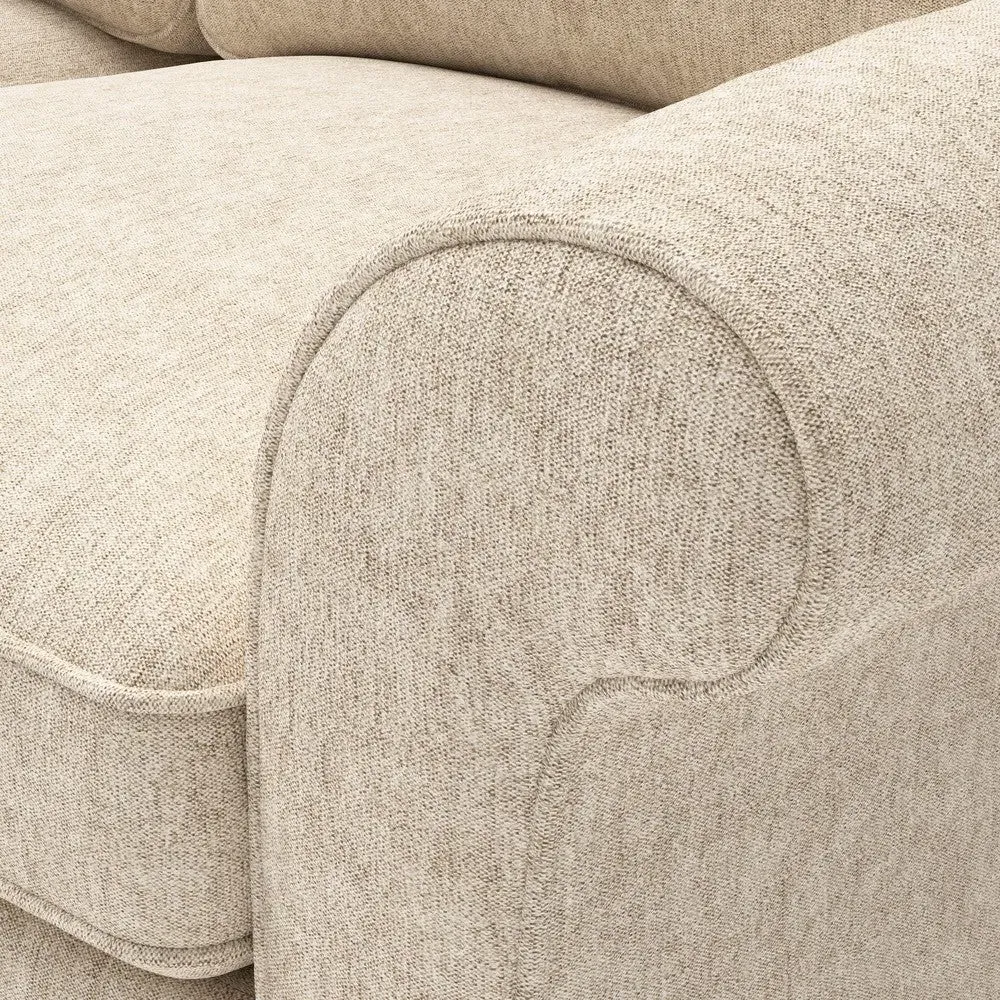 Hurley 3-Seater Sofa - Natural, Aquaclean Oxford