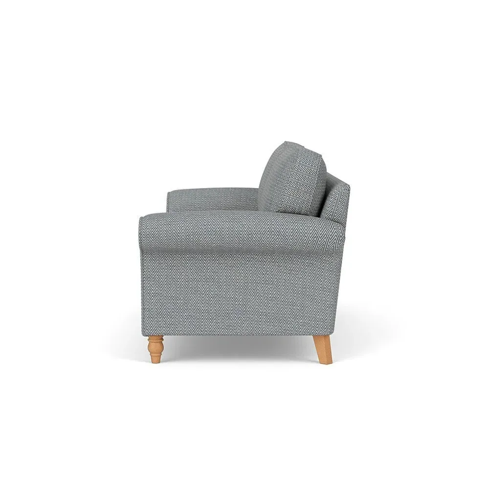 Hurley 3-Seater Sofa - Navy, Herringbone Weave
