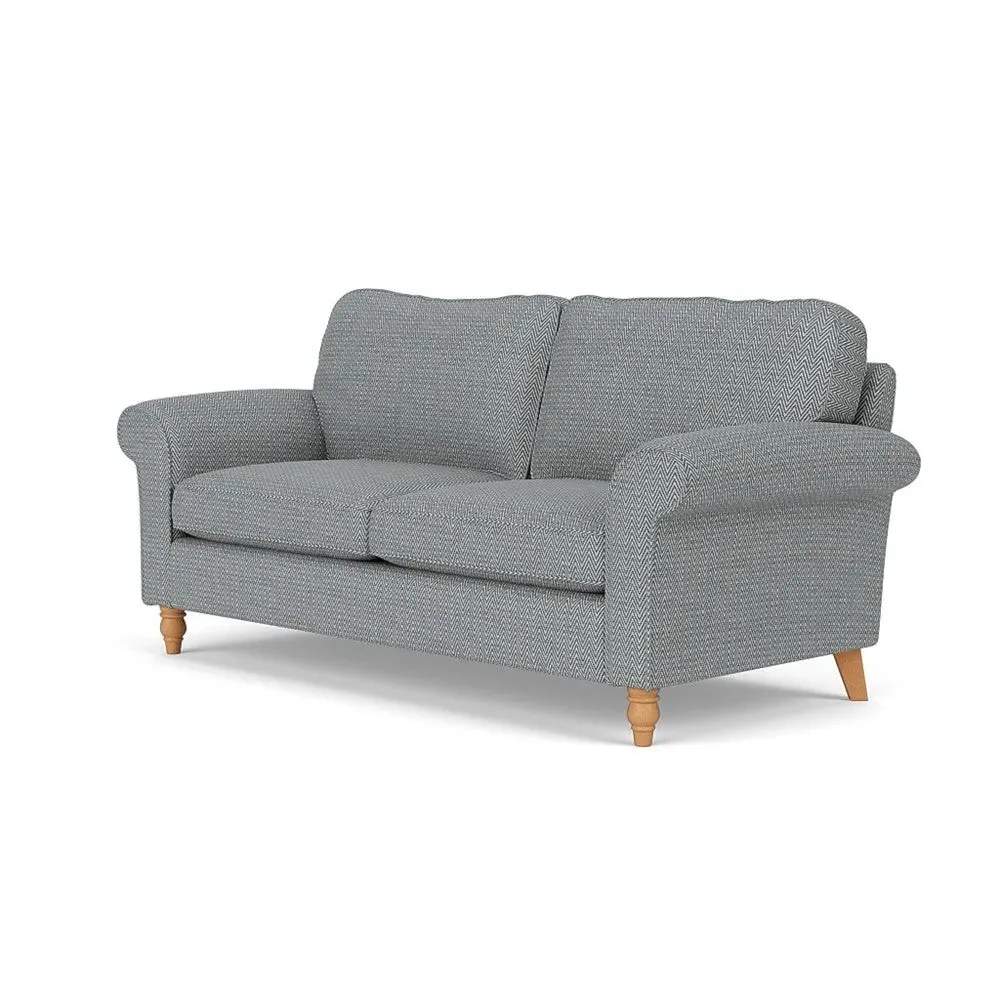 Hurley 3-Seater Sofa - Navy, Herringbone Weave