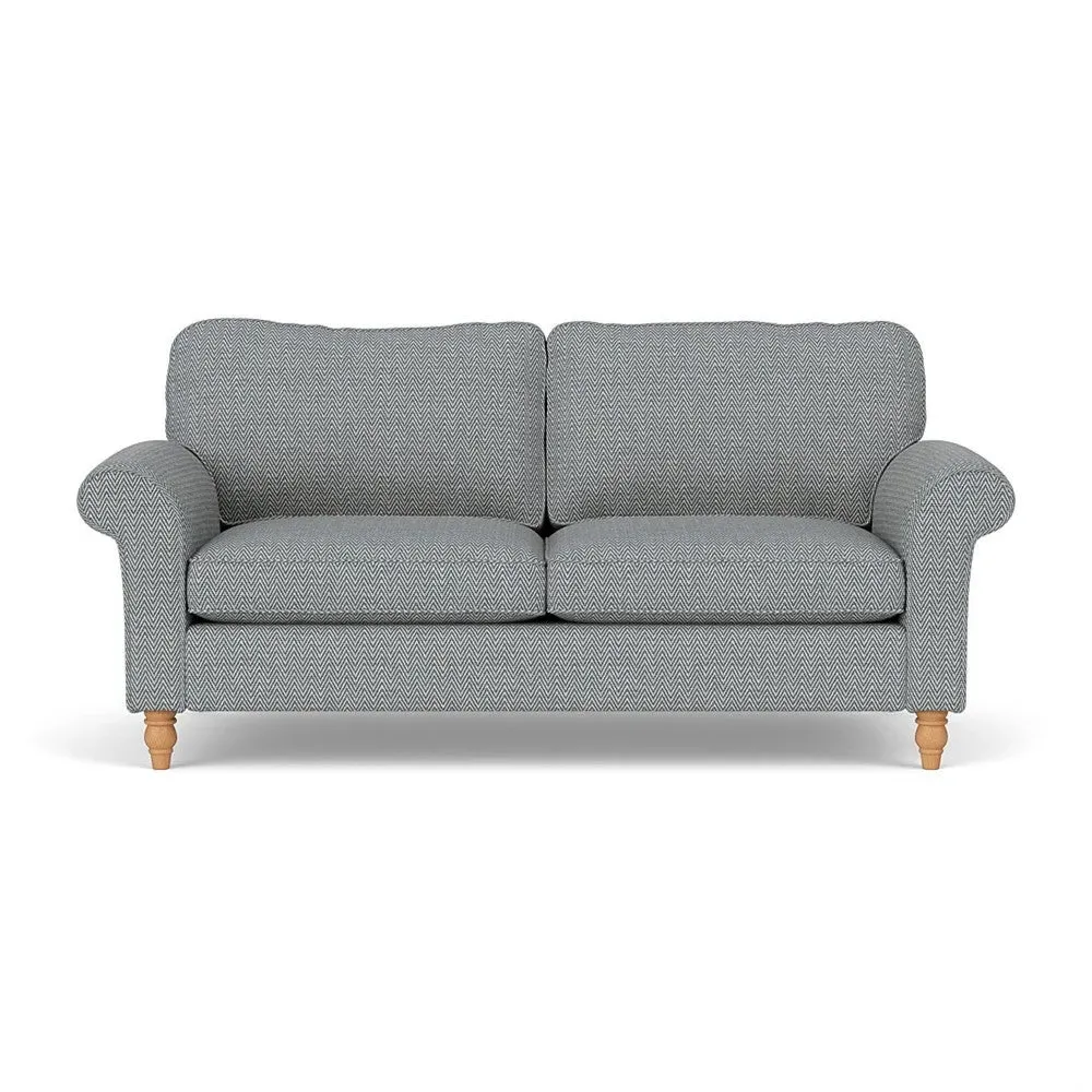 Hurley 3-Seater Sofa - Navy, Herringbone Weave