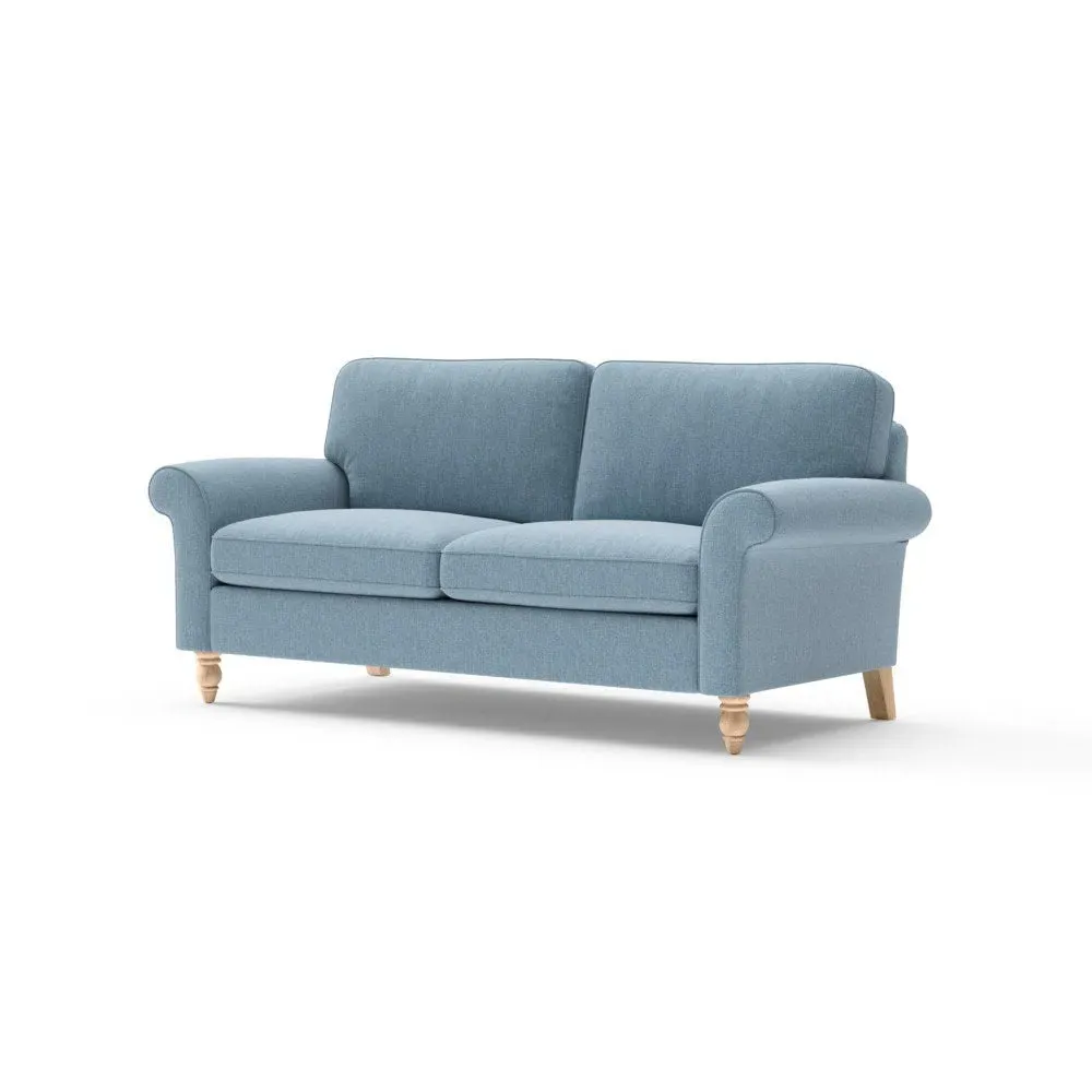 Hurley 3-Seater Sofa - Teal, Rustic Weave