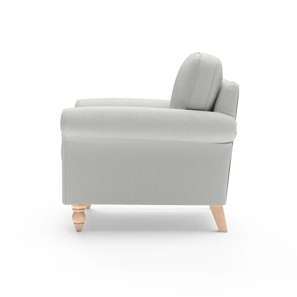 Hurley Armchair Broadway Stripe - Duck Egg