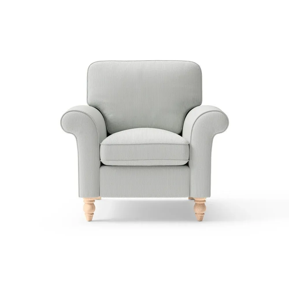 Hurley Armchair Broadway Stripe - Duck Egg image