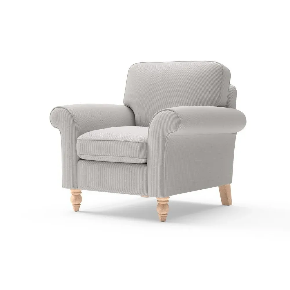 Hurley Armchair Broadway Stripe - Grey