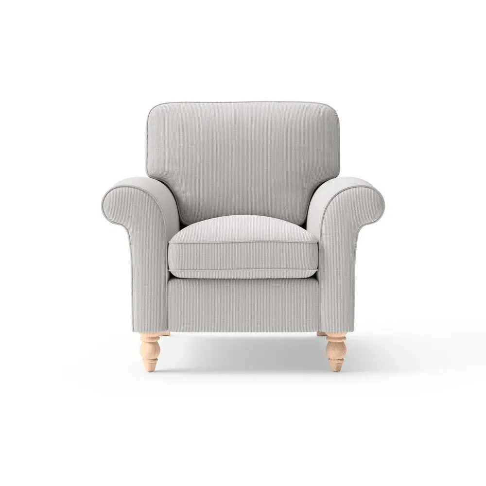 Hurley Armchair Broadway Stripe - Grey