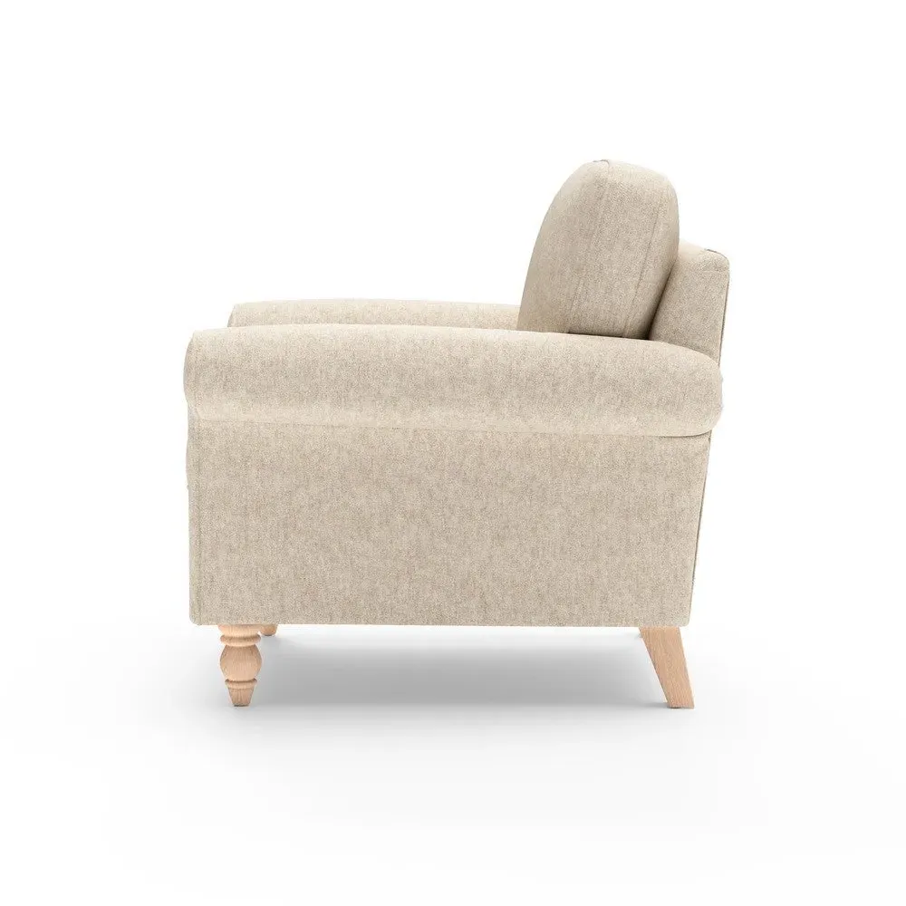 Hurley Armchair - Natural, Aquaclean Oxford