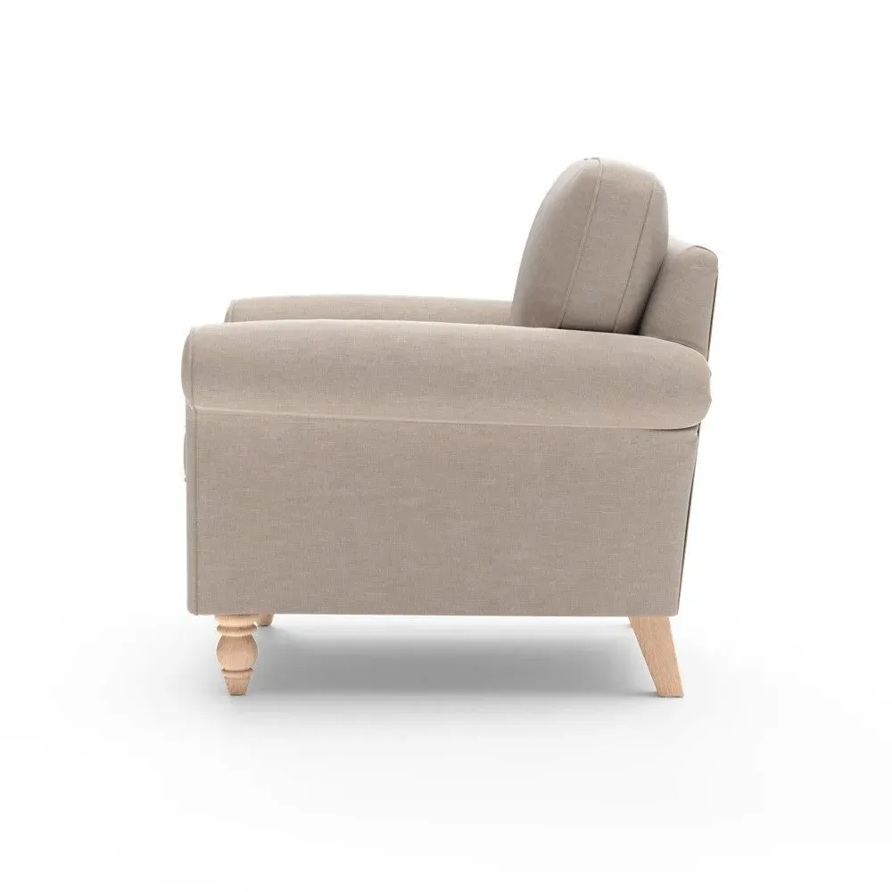 Hurley Armchair - Natural, Eco Chenille