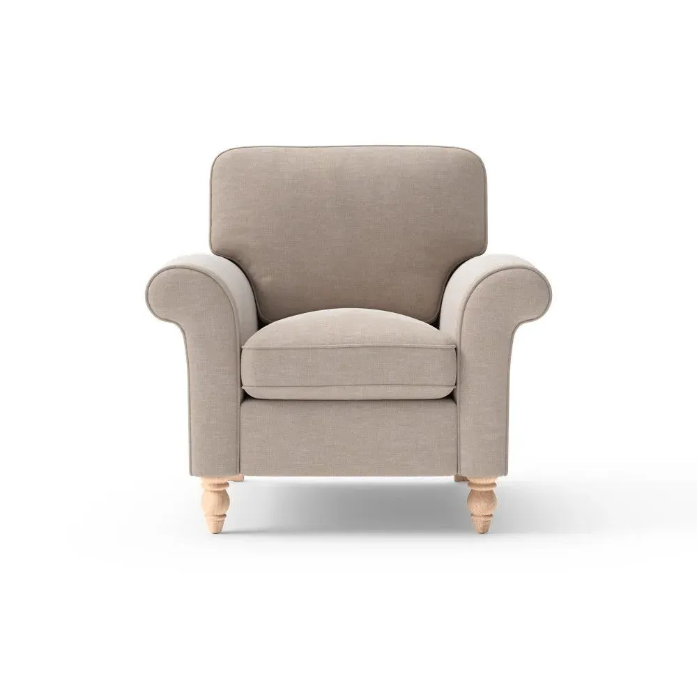 Hurley Armchair - Natural, Eco Chenille