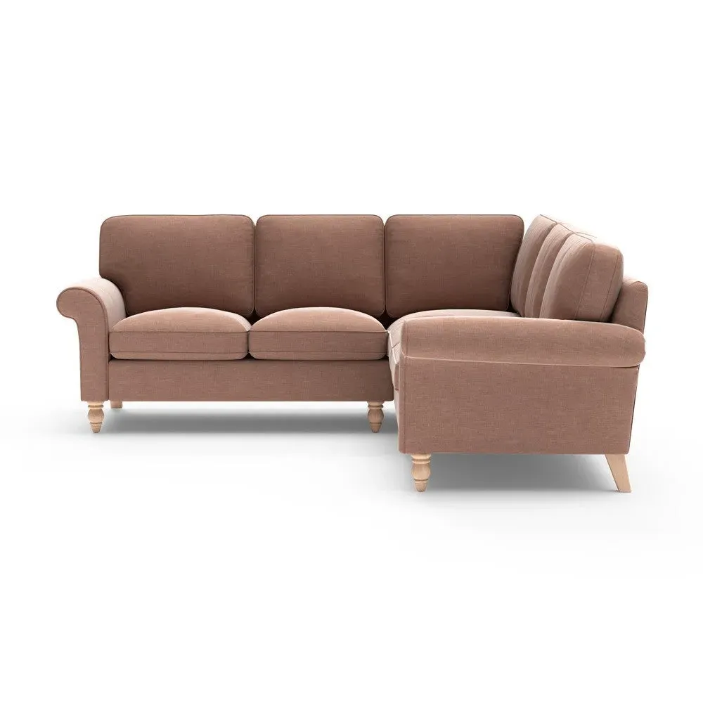 Hurley Corner Sofa - Dusky Rose, Eco Chenille