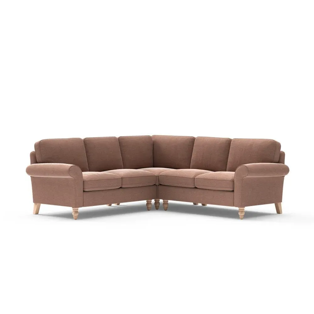 Hurley Corner Sofa - Dusky Rose, Eco Chenille