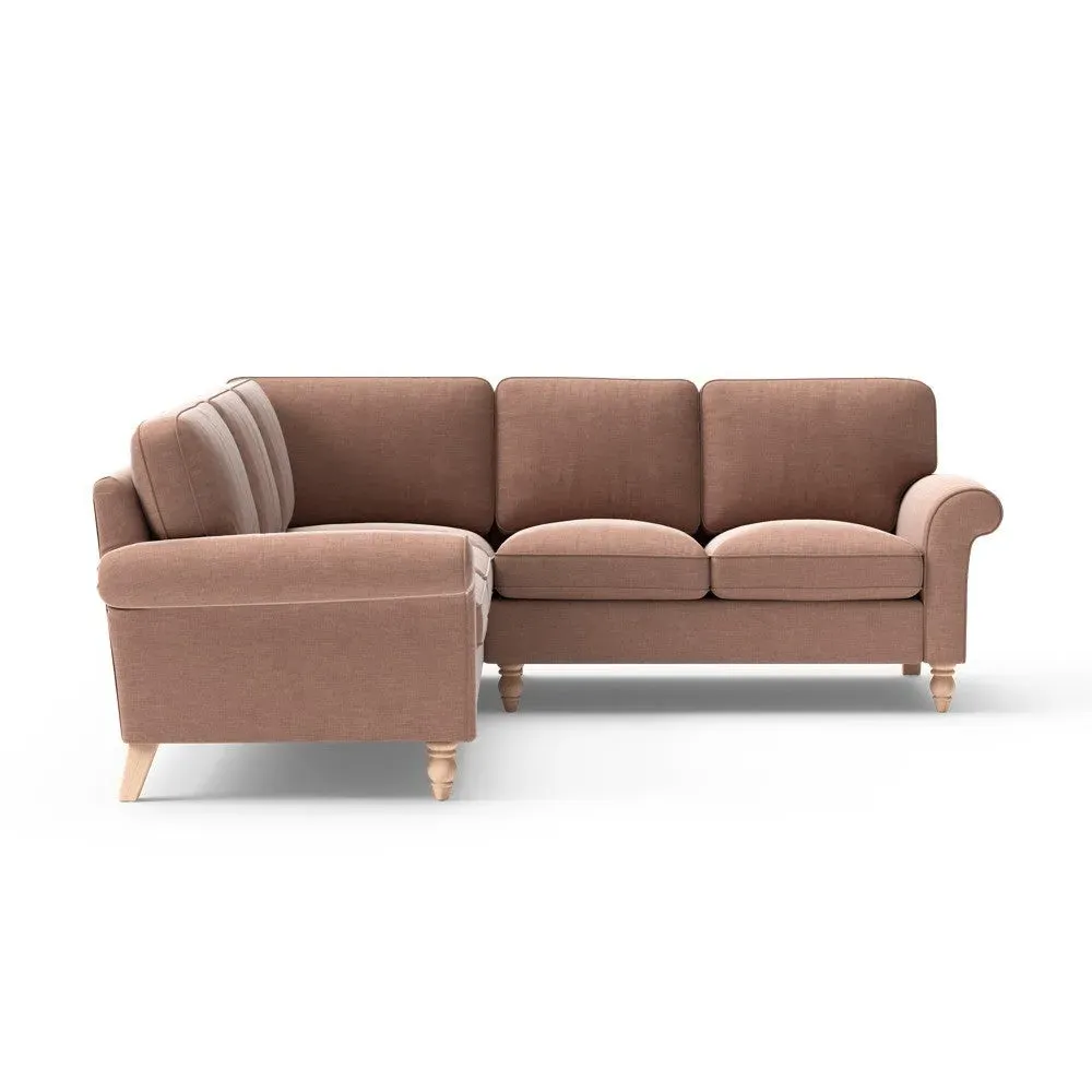 Hurley Corner Sofa - Dusky Rose, Eco Chenille image