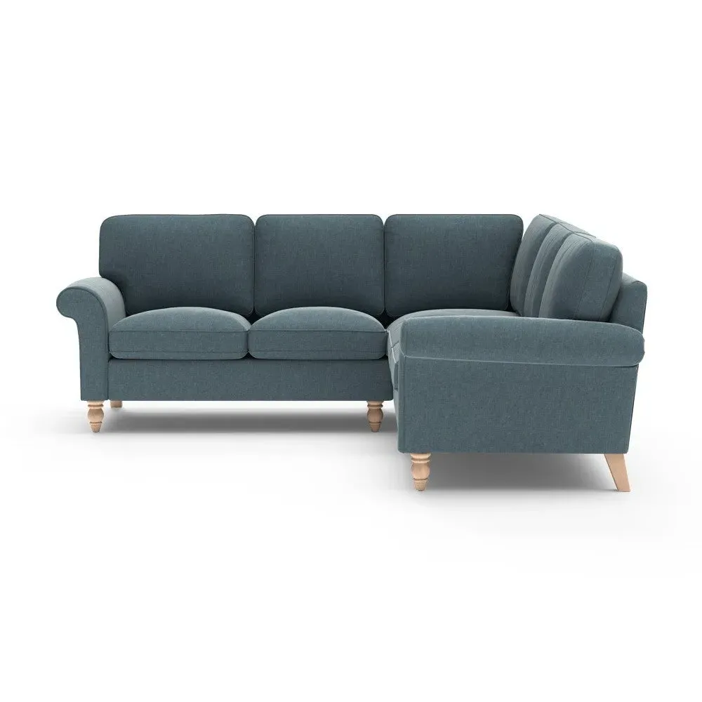 Hurley Corner Sofa - Teal, Eco Chenille