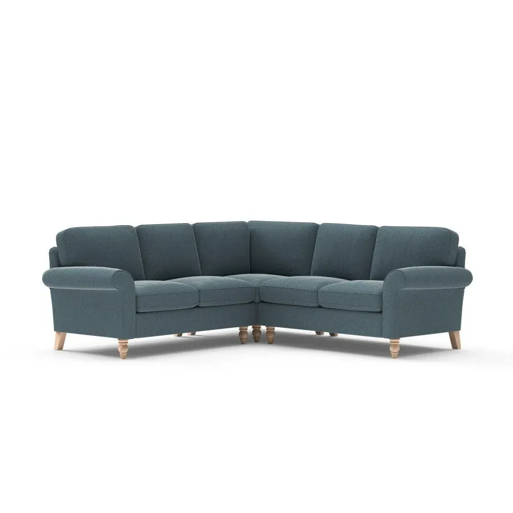 Hurley Corner Sofa - Teal, Eco Chenille
