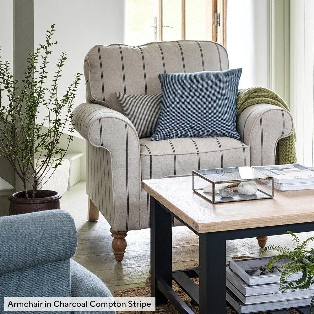 Large 2-Seater Sofa - Indigo, Rustic Weave