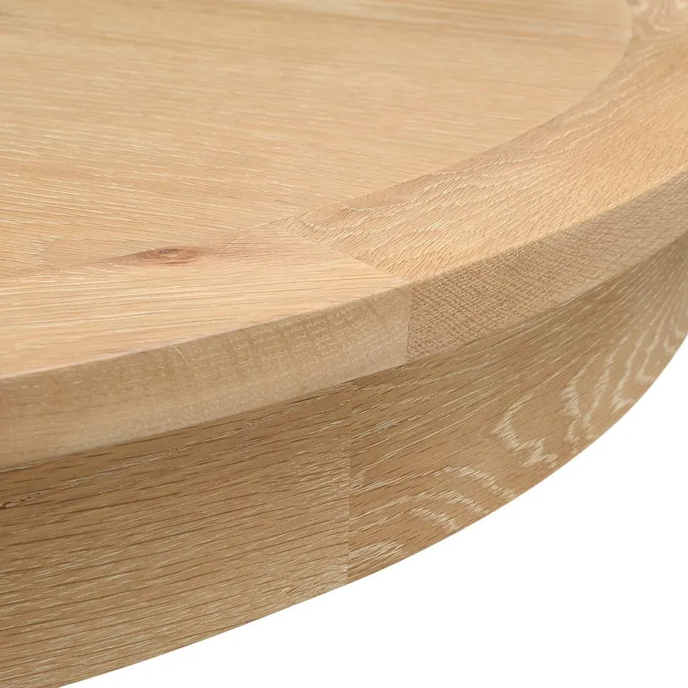 4-6 Seater Round Extending Dining Table - Whitewash, Oak