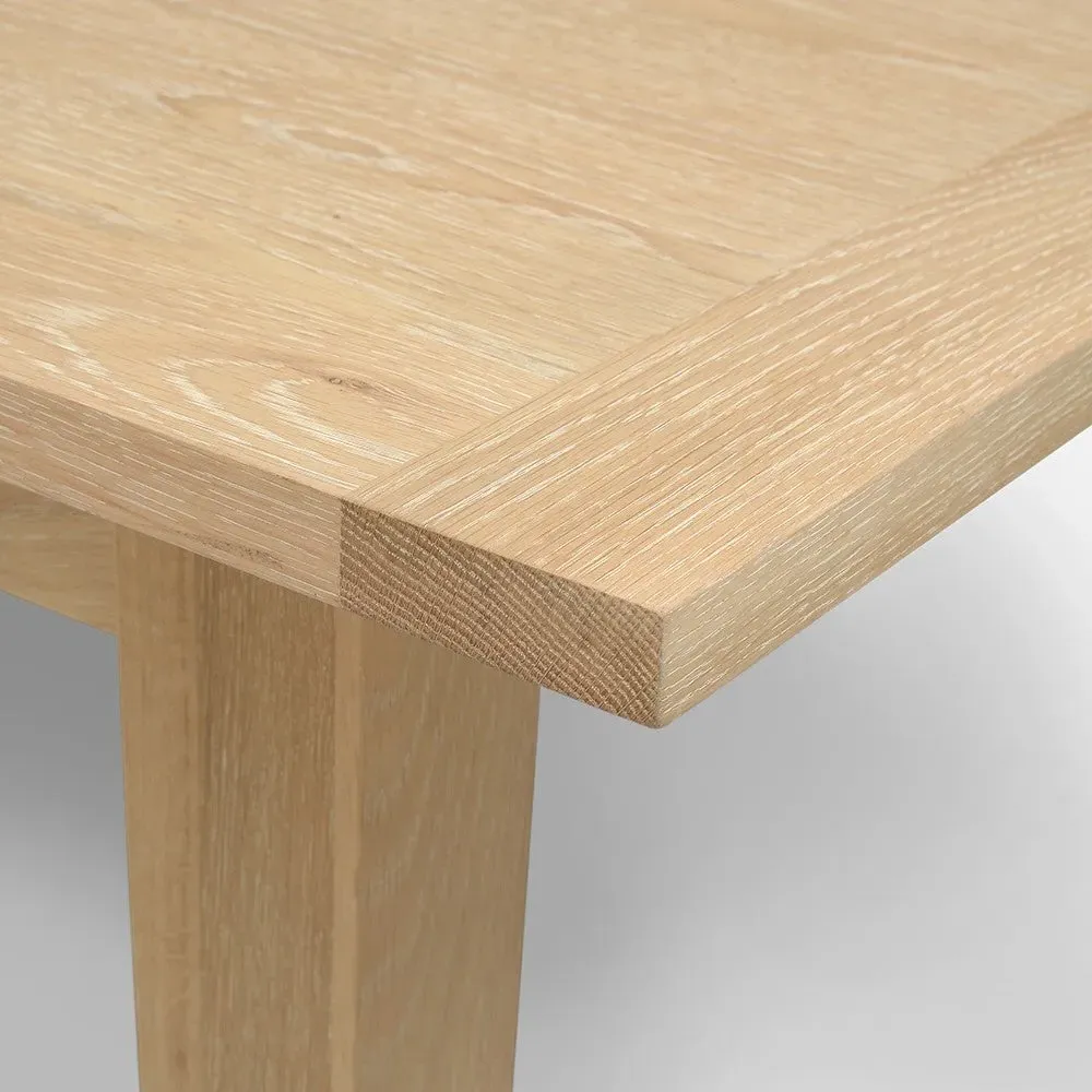 6-10 Seater Extending Dining Table - Whitewash, Oak
