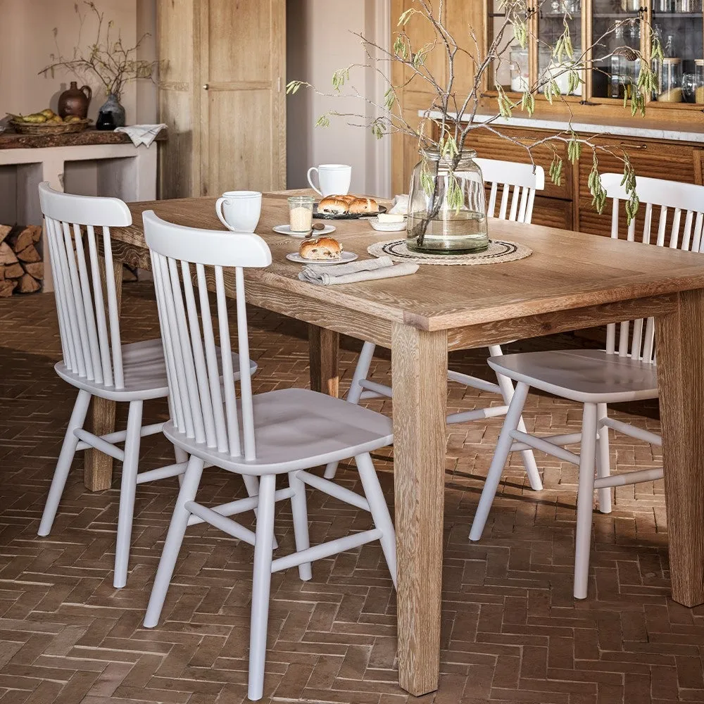 6-10 Seater Extending Dining Table - Whitewash, Oak