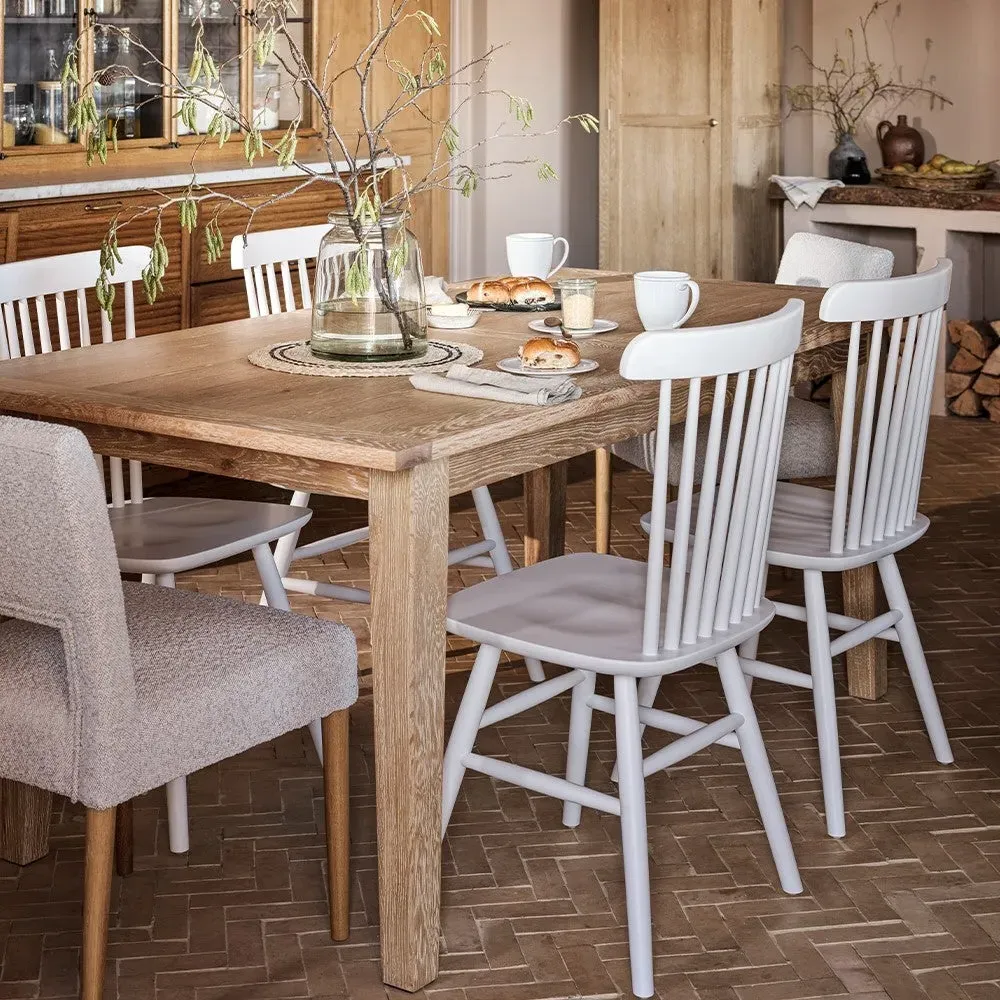 8-12 Seater Extending Dining Table - Whitewash, Oak