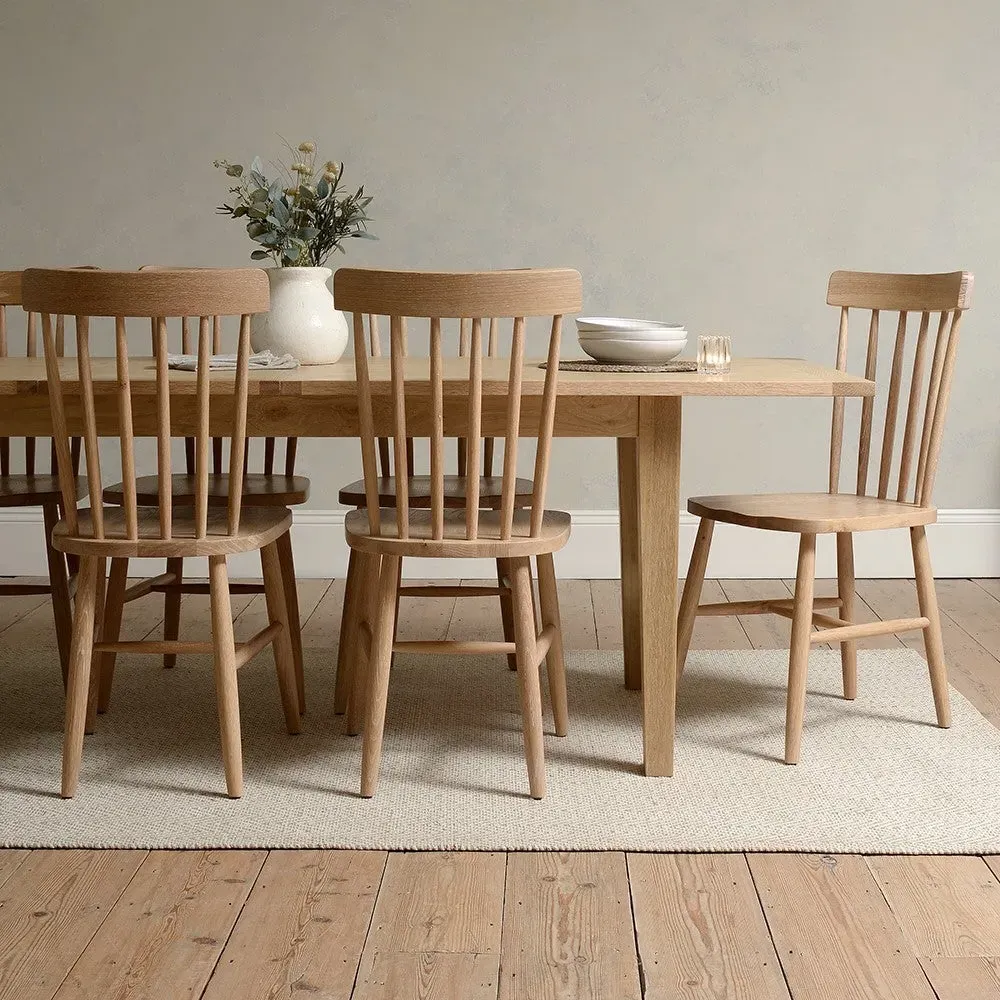 8-12 Seater Extending Dining Table - Whitewash, Oak