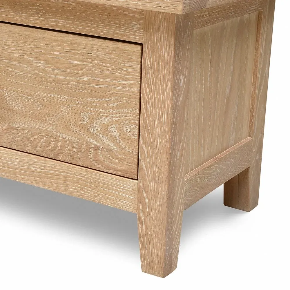 Grand Bookcase with Drawers - Whitewash, Oak