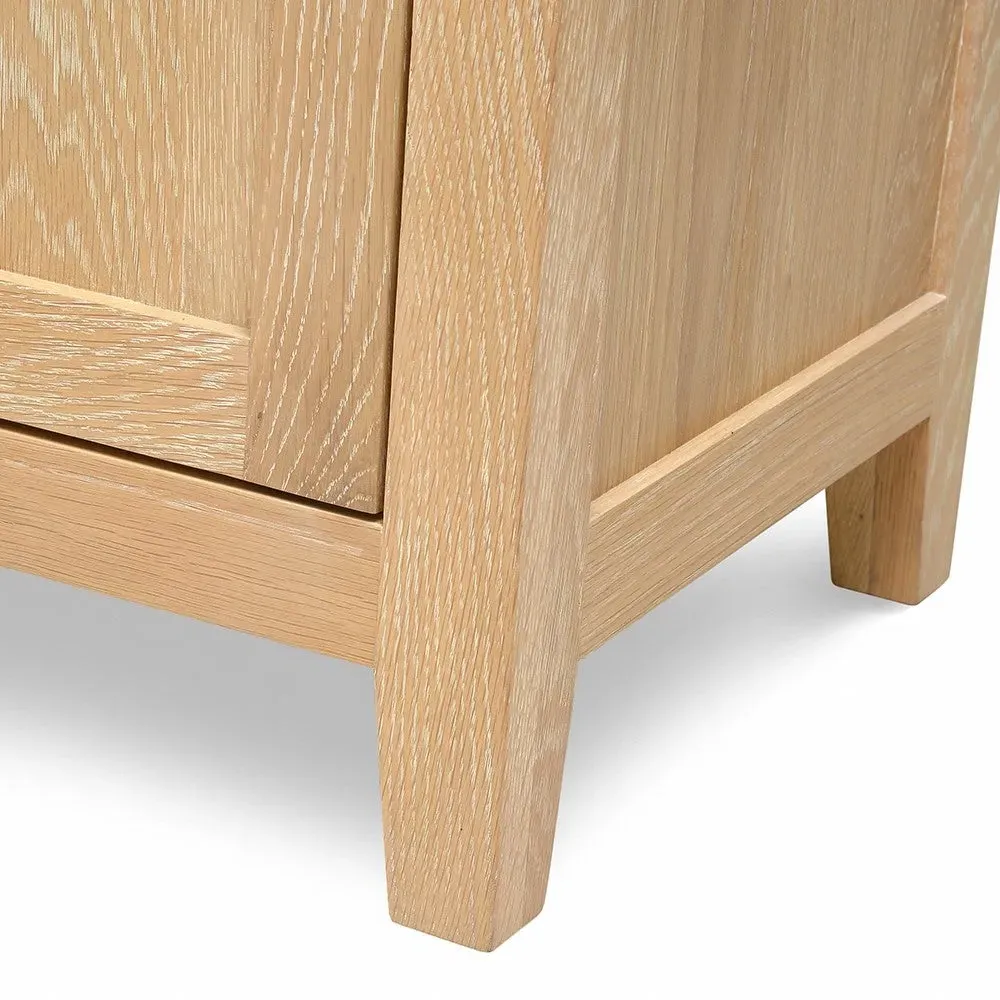 Hidden Shoe Cupboard with Bench - Whitewash, Oak