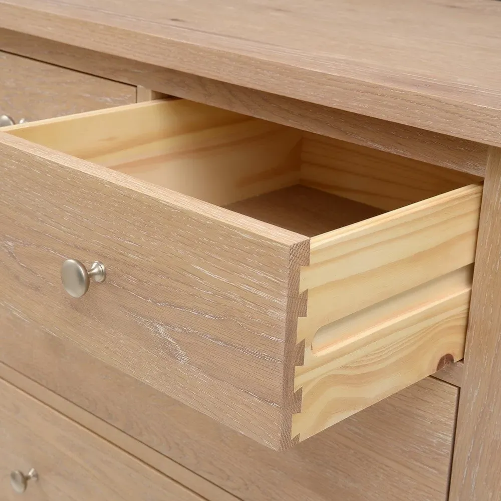 Inglesham 10 Drawer Chest - Whitewash, Oak