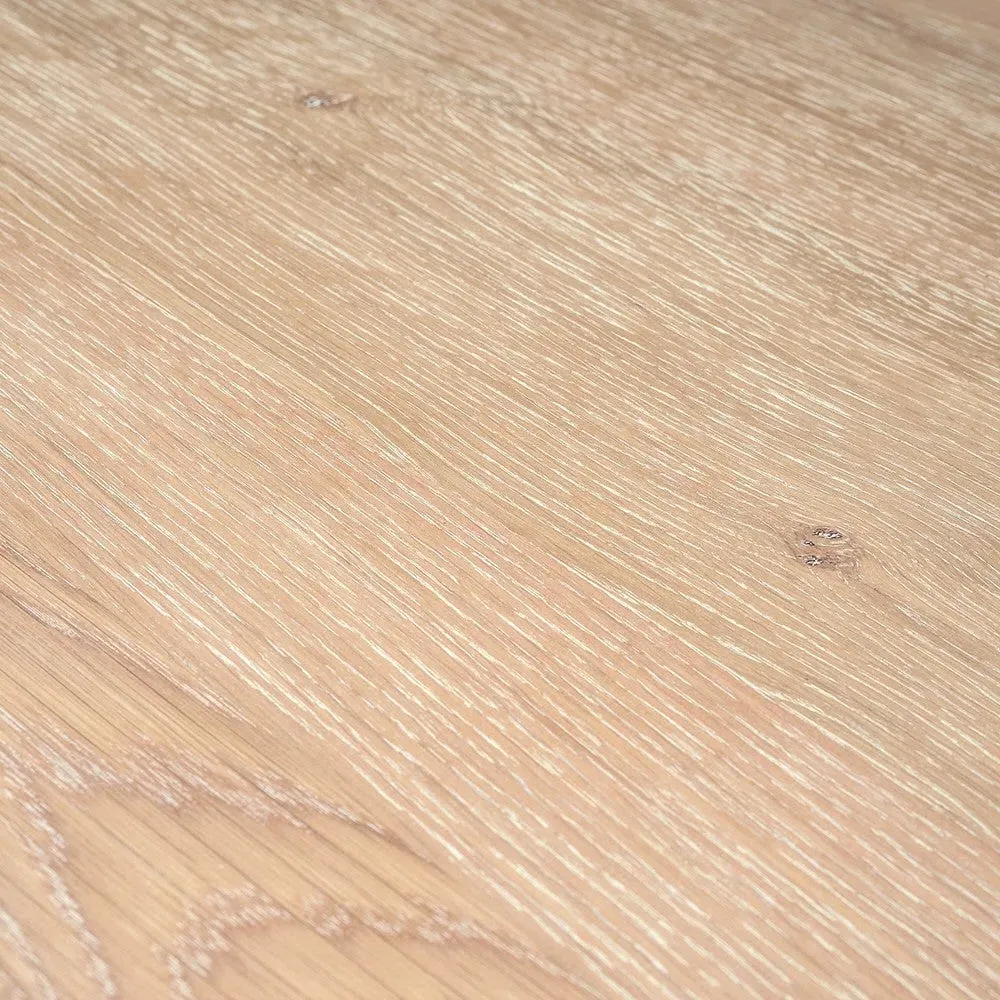 Inglesham 3-Seater Trestle Bench - Whitewash, Oak