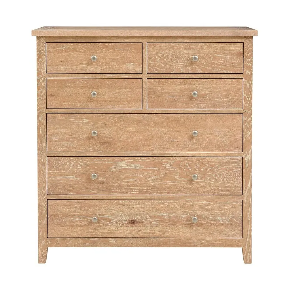 Inglesham 7 Drawer Chest - Whitewash, Oak