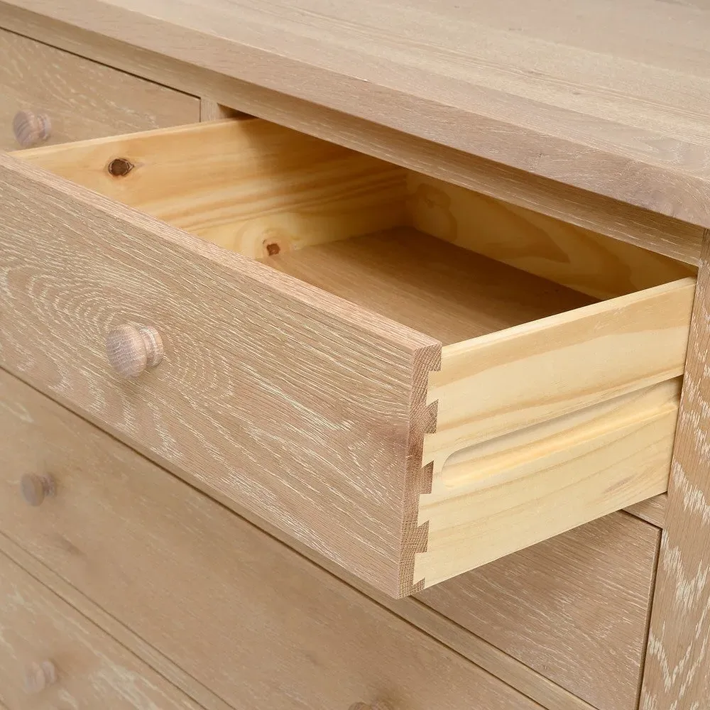 Inglesham 7 Drawer Chest - Whitewash, Oak