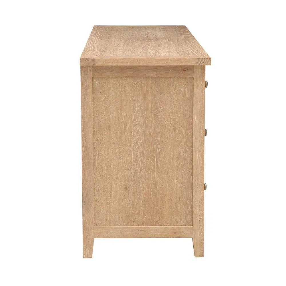 Inglesham 8 Drawer Wide Chest - Whitewash, Oak