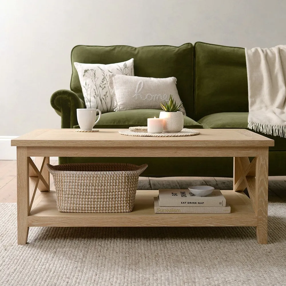 Inglesham Coffee Table - Whitewash, Oak