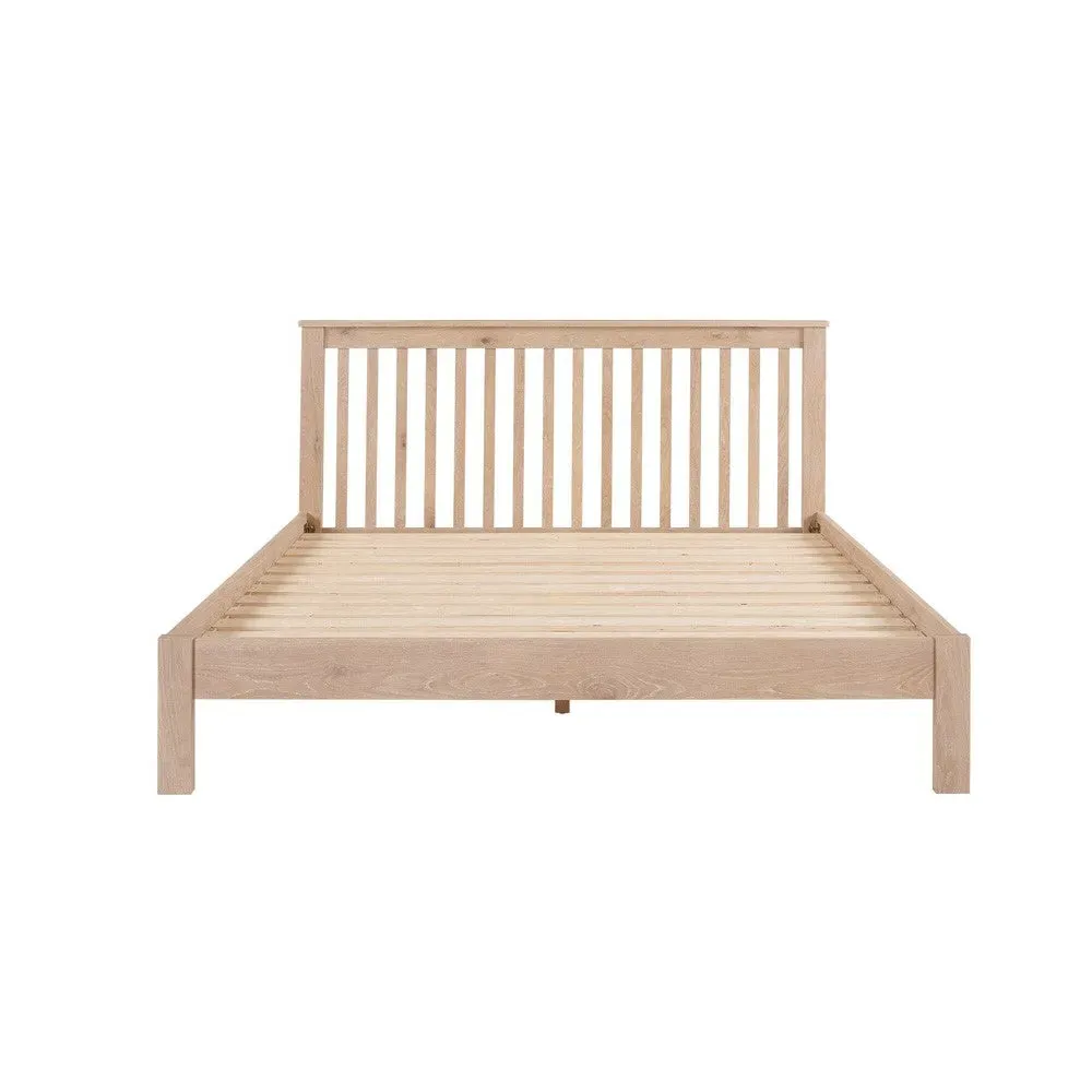 Inglesham Double Bed Frame - Whitewash, Oak