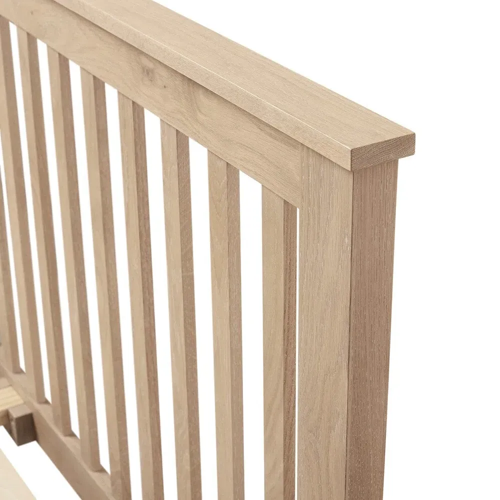 Inglesham Double Bed Frame - Whitewash, Oak